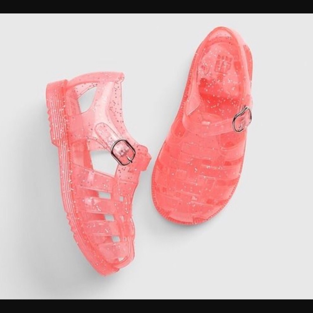 NWT Baby 👶🏼 Gap pink glitter jelly shoes 💗